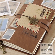 Grid Notebook Diary Leather Portable Hand Grid Notebook tn Creative Account Book Travel Loose-leaf R