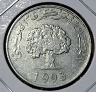 絕版硬幣--突尼西亞1993年5米利姆 (Tunisia 1993 5 Millim)