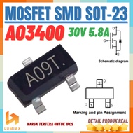 AO3400 AO3400A MOSFET N-Channel SOT-23 30V 5.8A – Digital Transistor LevelLOGIC