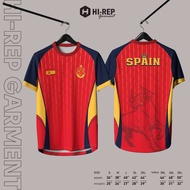 3D 3D Spain Football Shirt Red Blue Yellow Jersey Size