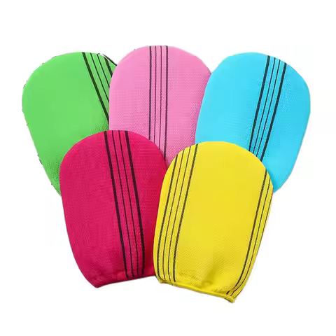 2 Pack Body Exfoliating Bath Mitt Gloves Dead Skin Remover Shower Korean Exfoliate Sponge Loofah for