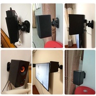 Kiki Satellite Speaker Wall Mount Surround Sound Bracket Satellite Bookshelf Box Long Arm Easy to Install 180 Degree Rot