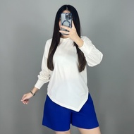 JAVIER FASHION | Tshirt Asymmetric Top Long SleeveWanita Top/ Wanita Rayon Spandex/