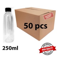 250ML Round Bottle_50pcs Bottle PET (Botol Air Plastik Kosong & Cap) mineral water bottle