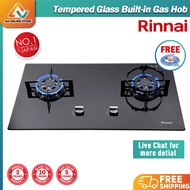 Rinnai Gas Hob RB712NG Tempered Glass Cooking Gas Hob Built-in Gas Stove / RB-712N-G / Cooking Stove / Gas Stove / Dapur / Rubine hob / Stove / Elba hob / Midea hob / Butterfly hob / Morgan hob / Fotile hob / Rinnai Gas Stove