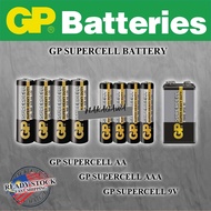 GENUINE GP HEAVY DUTY SUPERCELL BATTERY AA / AAA / 9V HEAVY DUTY BATERI