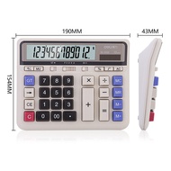 Deli 12 Digits Mechanical Key Desktop Calculator Large Button Office Calculators Adjustable Decimal