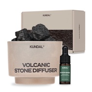 KUNDAL Volcanic Stone Perfume Diffuser Set (Hinoki Scent, 10ml)
