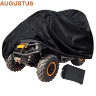 AUGUSTUS ATV Cover, All Weather Protection Heavy Duty 4 Wheeler Quad Bike Storage Cover, Durable Bla