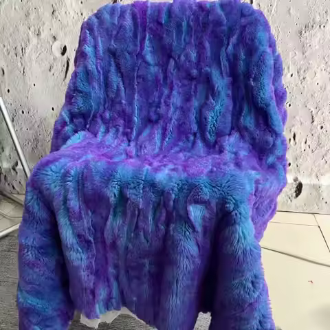 75cm * 115cm Rex Rabbit Fur Leather Fur Leopard Rex Rabbit Increased Blanket Plate Diy Clothes Sofa