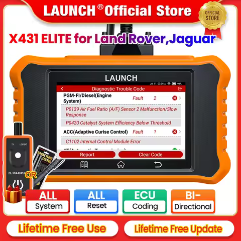 【for Land Rover,Jaguar】LAUNCH X431 ELITE V2.0 Car OBD2 Scanner Bi-Directional Diagnostic Tools All S