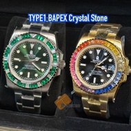 日本代購 BAPE本週新作🇯🇵 TYPE1 BAPEX Crystal Stone 機械錶🤩