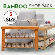 Bamboo Shoe Rack / Storage Cabinet Shelf Space Saving Home Living Furniture