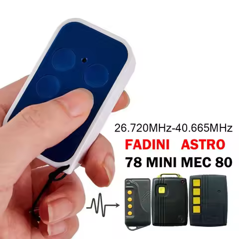 Clone FADINI ASTRO 78 MINI MEC 80 Garage Door Opener Remote Control 26.720MHz - 40.665MHz Gate Remot