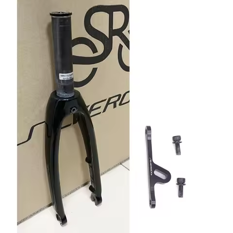 SILVEROCK MINI-01D Carbon Fork 16in Plus 349 Caliper Disc Brake 74mm with Nut for Fnhon Gust Zephyr