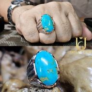 🇮🇷 Iranian Sky Blue Turquoise Ring | Firus Iran | 925 Silver Hand Made