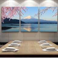 Japan Mount Fuji Flower Decoration Painting Japanese Restaurant Izakaya Mural Sofa Background Wall P
