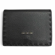 成色極佳 □ FENDI 7M0280 Selleria 皮革三折錢包，黑色，男士款，帶盒子和防塵袋。強烈推薦。