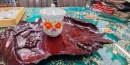 古物  早期紫檀木菓盤/茶盤