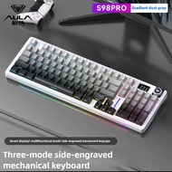 AULA S98 Pro Three Mode Mechanical Keyboard Hot Swappable Wireless Bluetooth 2.4G RGB Gasket with Di