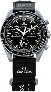 Omega x Swatch Moon Swatch Mission to The Moon Speedmaster Black - New, Black, strap, Black, strap