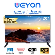New Digital TV : WEYON ทีวี 20 นิ้ว LED HD 720P  -DVB-T2- AV In-HDMI-USB ดิจิตอลทีวี ใช้งานง่าย ตอบโจทย์ทุกบ้าน ในราคาคุ้มค่า