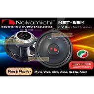 Nakamichi NST-6BM 6.5 Inch Mid Bass Speaker For Perodua Myvi Axia Bezza Alza Ativa Aruz OEM Plug And Play Speaker 150w