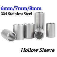 6mm/7mm/8mm 304 Stainless Steel Bushing Unthreaded Standoff Spacer Bushing Washer Round Hollow Gaske