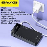 AWEI P132K MULTIPLE OUTPUT POWERBANK WITH CABLE