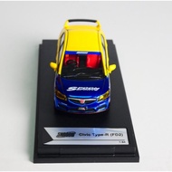 FD2 CIVIC TYPE-R SEDAN SPOON BLUE CHROME SHADOW 1/64 DIECAST MODEL