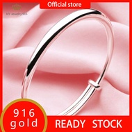 emas 916 original malaysia  Jewellery 925 Sterling Silver Bangle Women Royal Bracelet Gifts for Women Party Accessories Aldult Bracelet for Women Gelang Tangan Perempuan Viral Murah