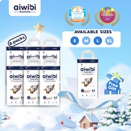 [6 Free 1 Packs TAPED] Aiwibi Natural Premium Night Taped Diapers，Baby diapers , Ultra-thin, soft di