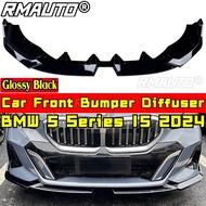 Front Bumper Diffuser Compatible with BMW 5 Series I5 2024 Body Kit Front Spoiler Protector Lip Car 