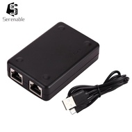 [Serenable] Mini 2 in 1 Out Lan Hub Network Switcher Box - Ethernet Internet Adapter Hub