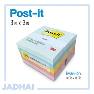 Post-it กระดาษโน้ต โพสต์อิท 3M 654-5AP 3x3 นิ้ว 5 เล่ม สีพาสเทล