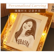 Christmas Gift Customized Photo Carving for Birthday, Anniversary, Valentine's Day Couple Personaliz