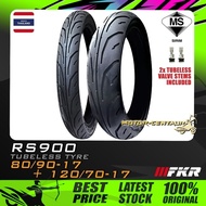 TAYAR KOMBO FKR TUBELESS TYRE RS900 (BUNGA TAJAM) 80/90-17 + 120/70-17 FOR RS150 RSX Y15ZR Y16ZR VF3