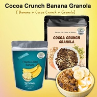Eco Forest Granola Halal Coco Crunch Cereal Breakfast (250g) and Freeze Dried banana