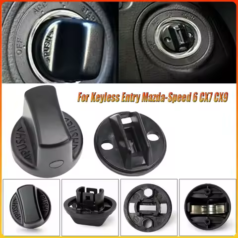 For Keyless Entry Mazda-Speed 6 CX7 CX9 Replace Ignition Key Knob Push Turn Switch Key Ignition Knob