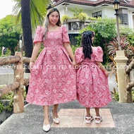 [ACTUAL PHOTO] CYC Clara Mother and Daughter Embossed Jacquard All Occasion Filipiniana Inspired Max