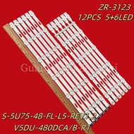 Samsung 48JU6000 - Set of 6 rows (6+6) led for Samsung 48JU6600 S_5U75_48_FL_L5 TV