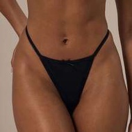 Pointelle Bow Detail Picot Trim G String Winter Cosy Lounge Underwear Lingerie Everyday Basics Essen