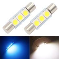 10Pcs C5W T6 Festoon 28Mm 31Mm หลอดไฟ Led C10W LED 5050 SMD ภายในรถโดมอ่านไฟ T-Shape 6000K สีขาวไฟสัญญาณ12V