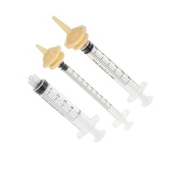 2Pcs Miracle Nipple for Cats Dogs with 1ML-10ML Feeding Syringe