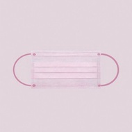平面醫療口罩 滿版&配色寬耳帶(成人50片/盒) 滿版粉紅 台灣製