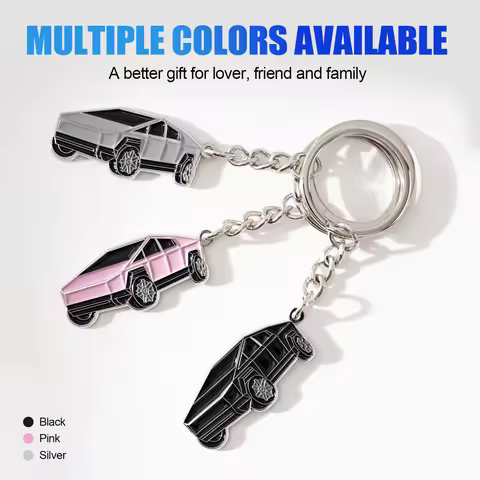 Car Key Chain for Cyber Truck, Metal Cool Key Chain Fob Cover Car Mods Keychain for Men Women Access