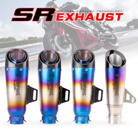 51mm/60mm motorcycle exhaust pipe with db killer motorcycle exhaust pipe carbon fiber muffler gp-des