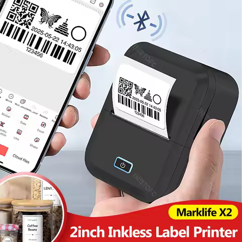 Marklife X2 Portable Thermal Printer Mini Pocket Printer Self-Adhesive Sticker Labeling Machine Simi
