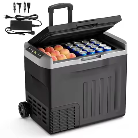 12 Volt Car Refrigerator43QT 40L Electric Cooler -4℉~68℉ Portable Fridge Freezer 12V 24V DC 100-240V