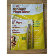 Cuyi RC Glossy Photo Paper - Resin Coated A4, 5r, 4r, 3r